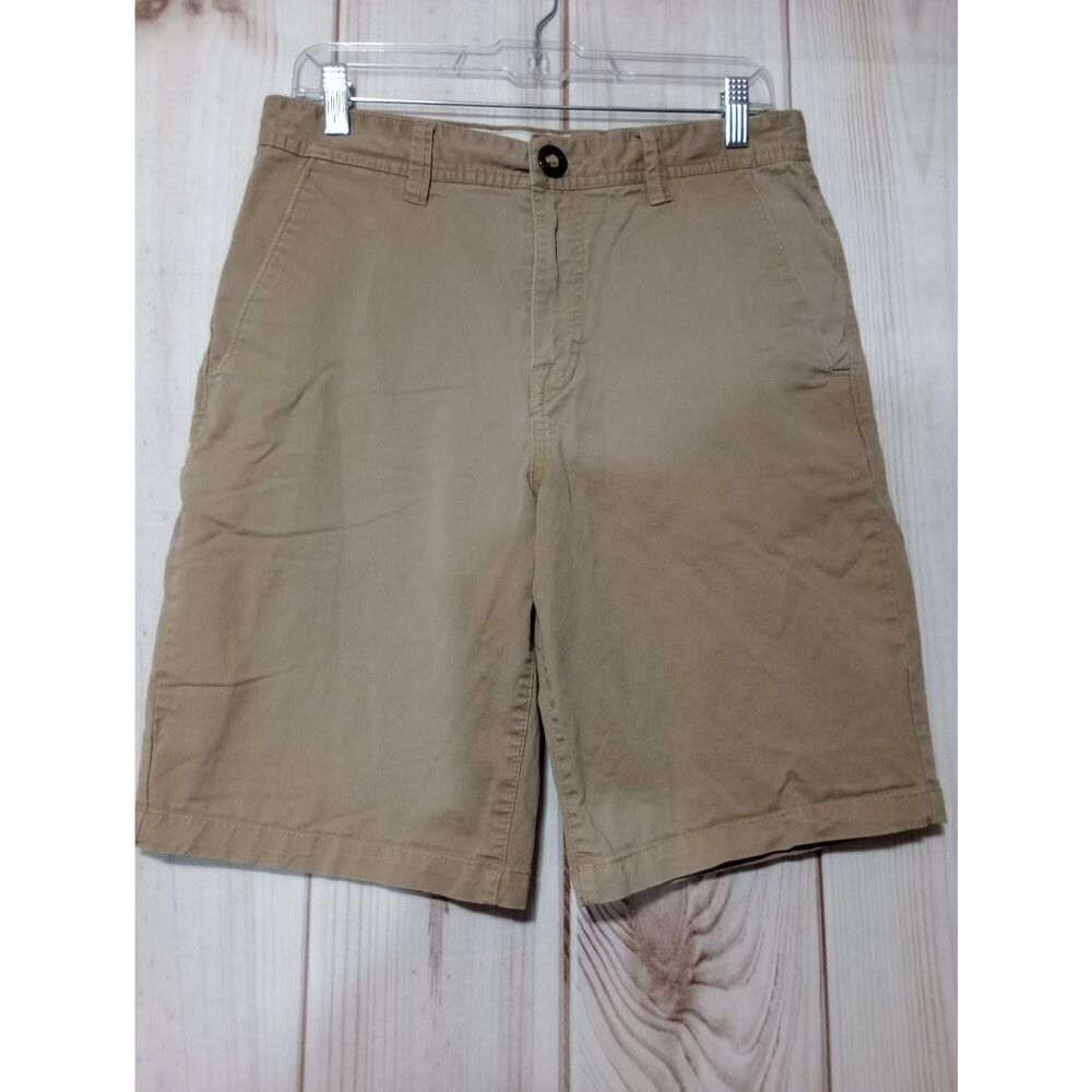 Volcom Mens Chino Shorts Tan Khaki Stretch Cotton Size 31 A09418R1